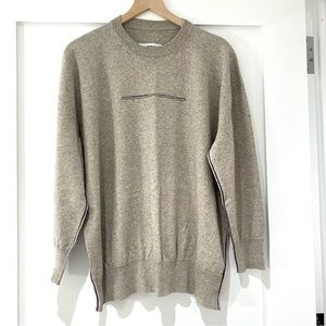 MM6 MAISON MARGIELA Grey Oversized round-neck cotton sweater